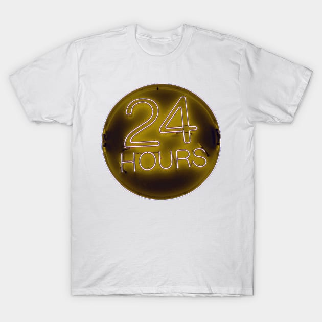 24 hrs gold T-Shirt by bywhacky